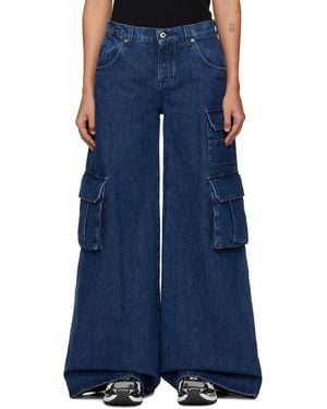Off-White c/o Virgil Abloh ブルー カーゴ ワイドレッグジーンズ