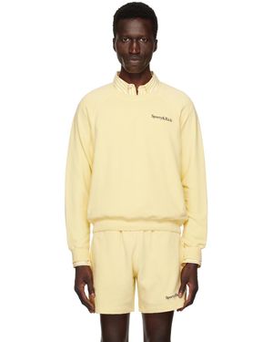 Sporty & Rich イエロー Serif Logo スウェットシャツ - ナチュラル