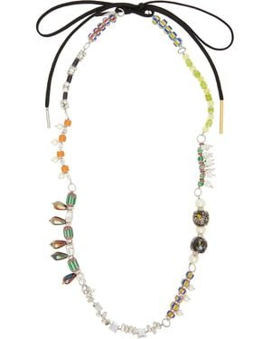 Dries Van Noten Charm Lace Necklace - Black