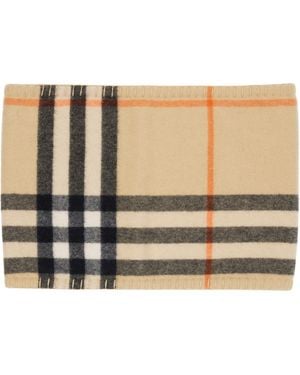 Burberry Check Cashmere Snood - Black