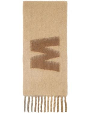 Marni Maxi Logo マフラー - ナチュラル