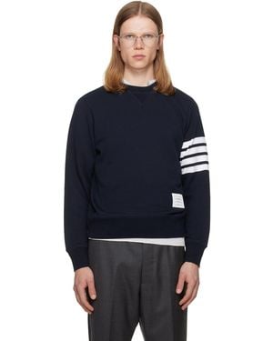 Thom Browne Classic Loopback 4-Bar Sweatshirt - Blue