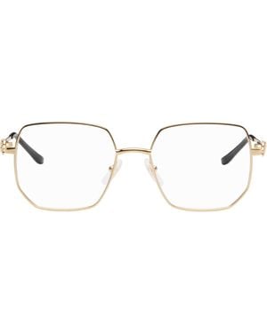 Cartier Lunettes Carrées Dorées - Noir