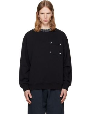 Palm Angels Palm Rib Regular Crewneck Sweatshirt - Black