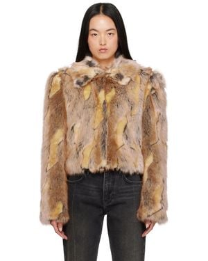Guess Panelled Faux-Fur Jacket - Black