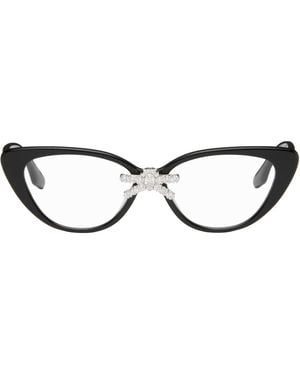 ShuShu/Tong Yvmin Edition Front Jeweled-Bowknot Glasses - Black