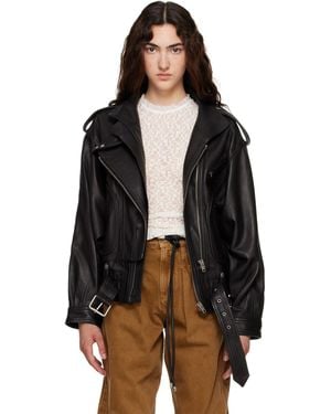 Isabel Marant Farza Leather Jacket - Black