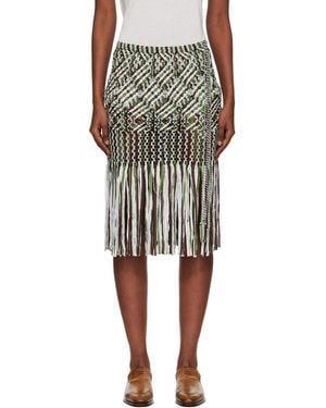 Wales Bonner Java Macrame Midi Skirt - Black