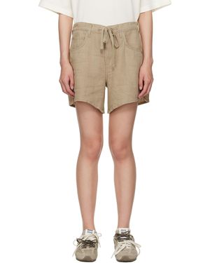 Citizens of Humanity Khaki Brynn Drawstring Shorts - Natural