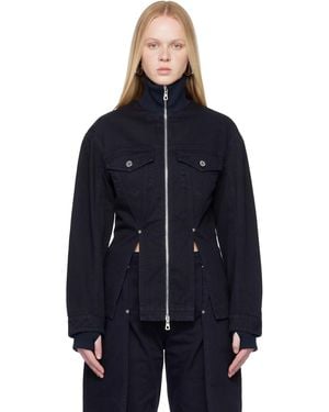 Jean Paul Gaultier 'The Slit' Denim Jacket - Blue