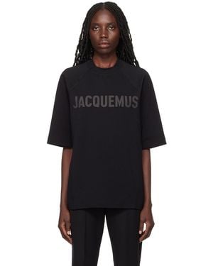 Jacquemus Le T-shirt Typo T-shirt Black In Cotton