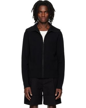 Entire studios Knit Zip Up Sweater - Black