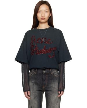 Acne Studios Layered Logo T-Shirt - Black
