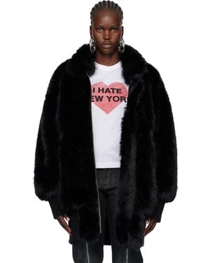 VAQUERA Faux-Fur Bomber Coat - Black