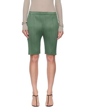 Pleats Please Issey Miyake June Monthly Colours Shorts - Green