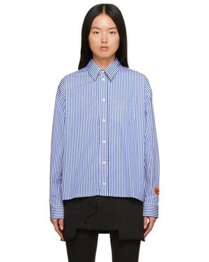 Heron Preston Blue Striped Shirt