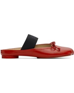 MM6 by Maison Martin Margiela レッド Anatomic スリッポン バレエシューズ - ブラック