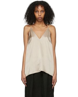 House of Dagmar Beige Ceres Tank Top - Black