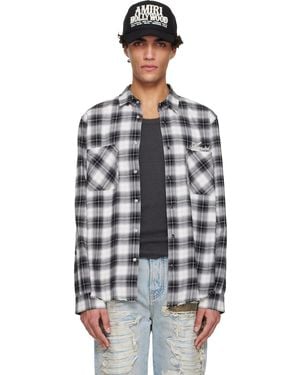 Amiri Bones Flannel Overshirt - Black
