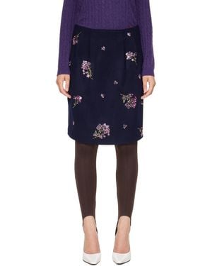 ShuShu/Tong Straight Midi Skirt - Blue