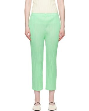 Pleats Please Issey Miyake Monthly Colours May Trousers - Green