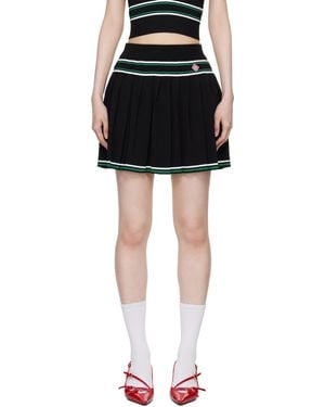 CASABLANCA Pleated Miniskirt - Black