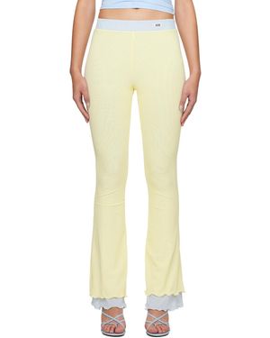 Gcds Flare Trousers - Yellow