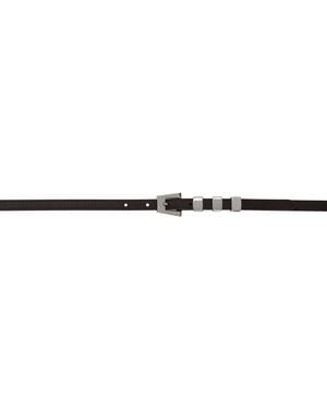 BY FAR Vic Nappa Leather Belt - Black