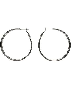 Vetements Small Logo Hoop Earrings - Black