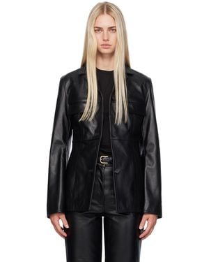 TOTEME Hourglass Leather Jacket - Black