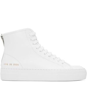 Common Projects White Tournament Super High Sneakers - Black