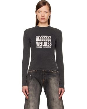 032c Hardcore Wellness Tight Longsleeve T-Shirt - Black