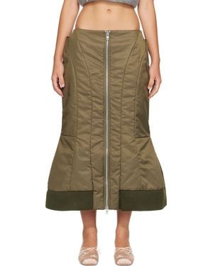 Simone Rocha Padded Sculpt Bomber Skirt - Green
