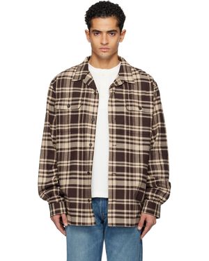 Polo Ralph Lauren Chemise Brune En Sergé Brossé - Multicolore