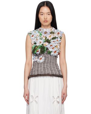 JKim Basket Blossom Tank Top - Black