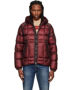 C.P. Company Burgundy D.D. Shell Down Jacket - Red