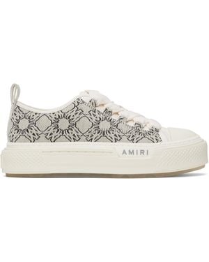 Amiri グレー Ma Quad Jacquard Court ローカットスニーカー - ブラック
