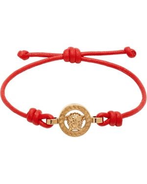 Versace Medusa '95 Leather Bracelet - Red