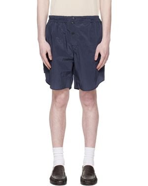 Hed Mayner Curved Shorts - Blue