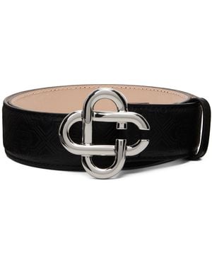 CASABLANCA Cc Logo Buckle Belt - Black