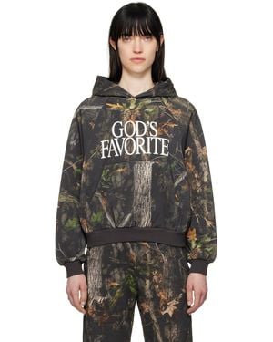 PRAYING Khaki 'God's Favorite' Hoodie - Black