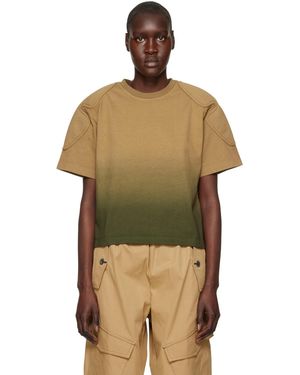 Dion Lee カーキ Sunfade Tシャツ - ブラウン