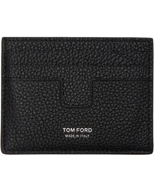 Tom Ford Grain Leather Classic Card Holder - Black