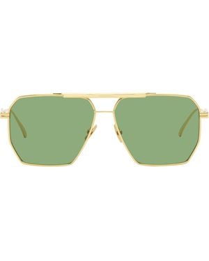 Bottega Veneta Classic Aviator Sunglasses - Green
