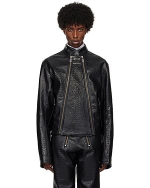 GmbH Ravn Faux-Leather Biker Jacket - Black