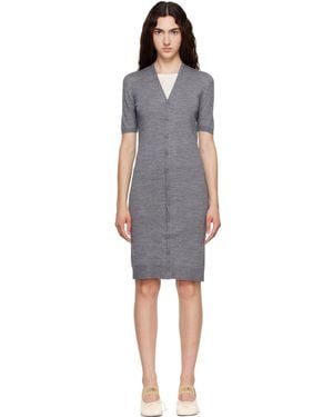 MM6 by Maison Margiela Off- Trompe L'Oeil Cardigan Midi Dress - Grey