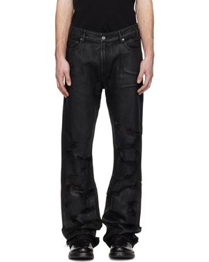 Det Blev Sent Waxed Belvidere Jeans - Black