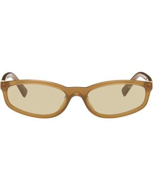 Miu Miu Tortoiseshell Rectangular Sunglasses - Brown