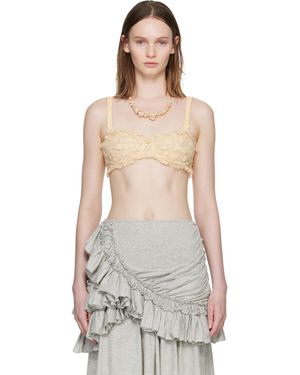 Dries Van Noten Polka Dot Mesh Bralette - Multicolour