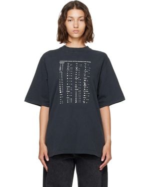 Alexander Wang Crystal Hotfix Graphic T-Shirt - Blue